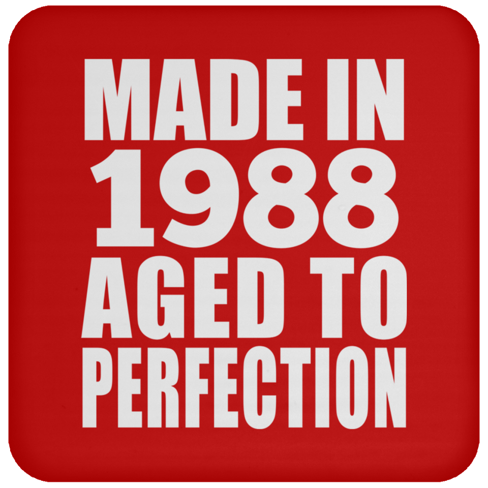 36th Birthday Made In 1988 Aged to Perfection - Drink Coaster