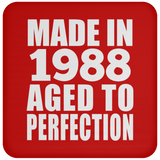 36th Birthday Made In 1988 Aged to Perfection - Drink Coaster