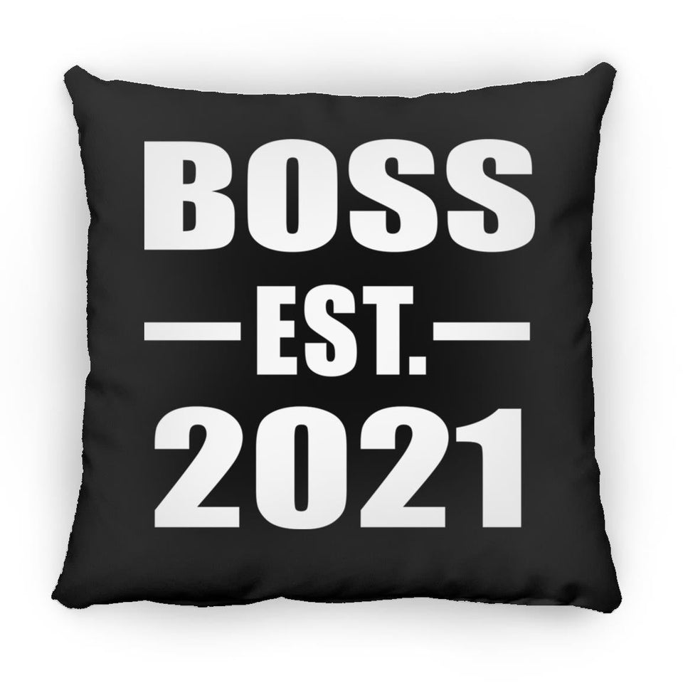 Boss Established EST. 2021 - Throw Pillow Black