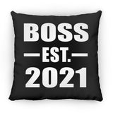 Boss Established EST. 2021 - Throw Pillow Black