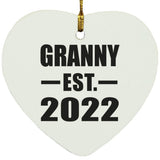 Granny Established EST. 2022 - Heart Ornament