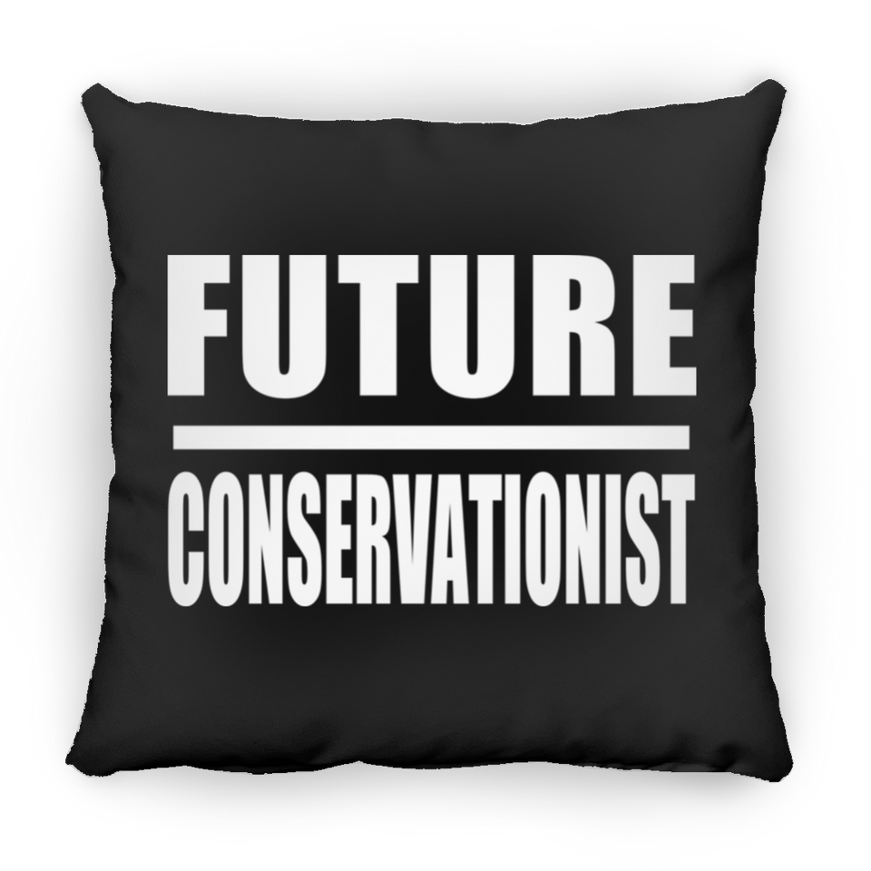 Future Conservationist - Throw Pillow Black
