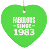 41st Birthday Fabulous Since 1983 - Heart Ornament