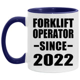 Forklift Operator Since 2022 - 11oz Accent Mug Purple