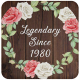 44th Birthday Legendary Since 1980 - Drink Coaster A