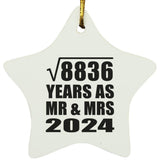 94th Anniversary Square Root of 8836 Years As Mr & Mrs 2024 - Star Ornament