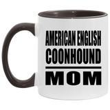 American English Coonhound Mom - 11oz Accent Mug Black
