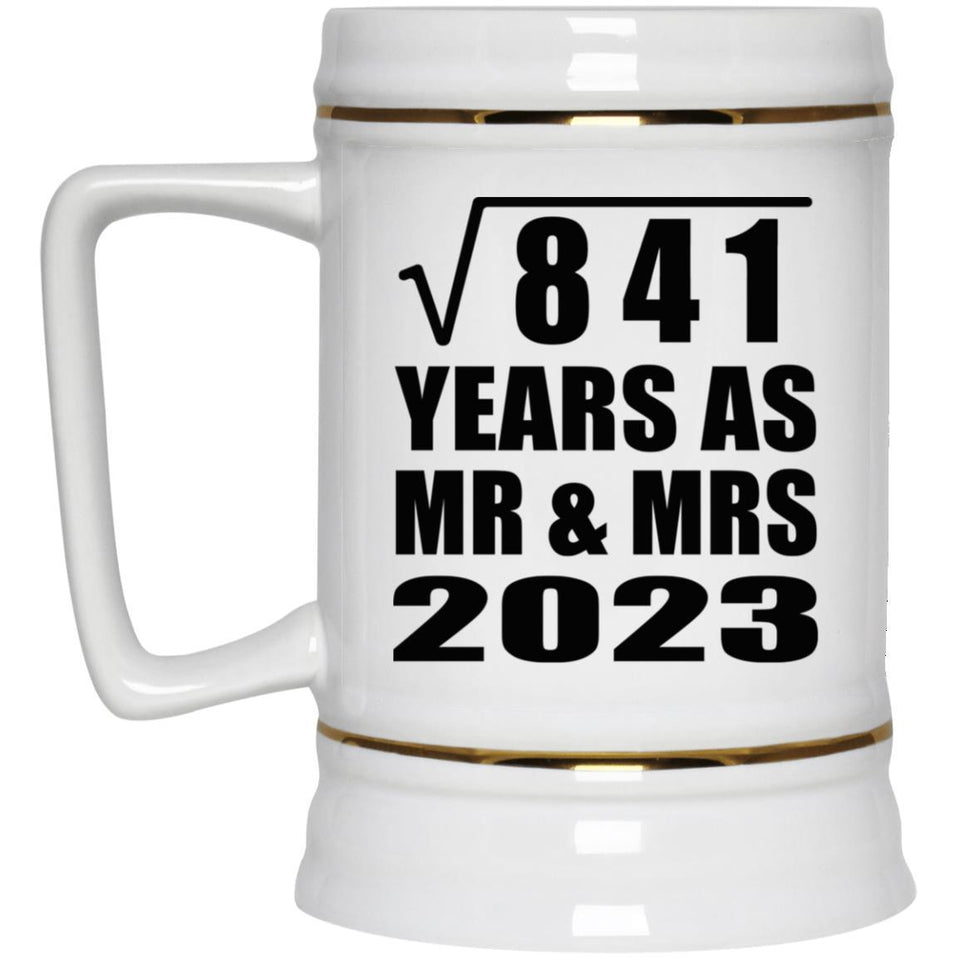 29th Anniversary Square Root of 841 Years As Mr & Mrs 2023 - Beer Stein