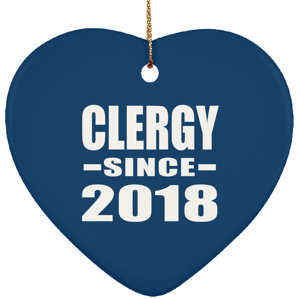 Clergy Since 2018 - Heart Ornament