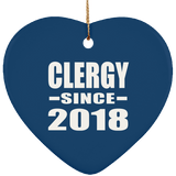 Clergy Since 2018 - Heart Ornament