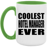 Coolest Hotel Manager Ever - 15oz Accent Mug Green