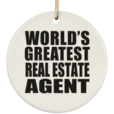 World's Greatest Real Estate Agent - Circle Ornament