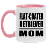 Flat-Coated Retriever Mom - 11oz Accent Mug Pink