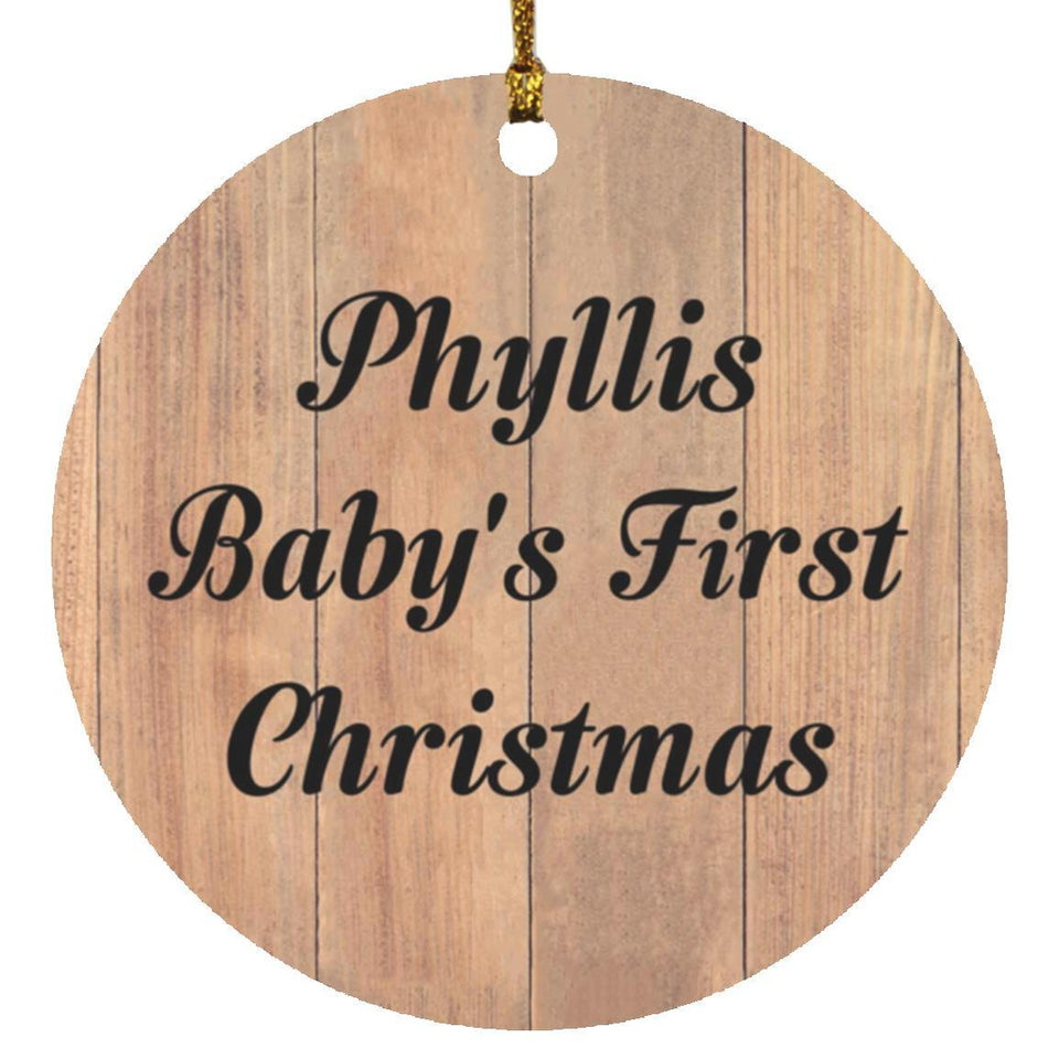 Phyllis Baby's First Christmas - Circle Ornament C