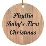 Phyllis Baby's First Christmas - Circle Ornament C