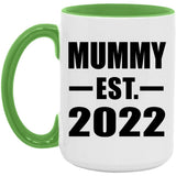 Mummy Established EST. 2022 - 15oz Accent Mug Green
