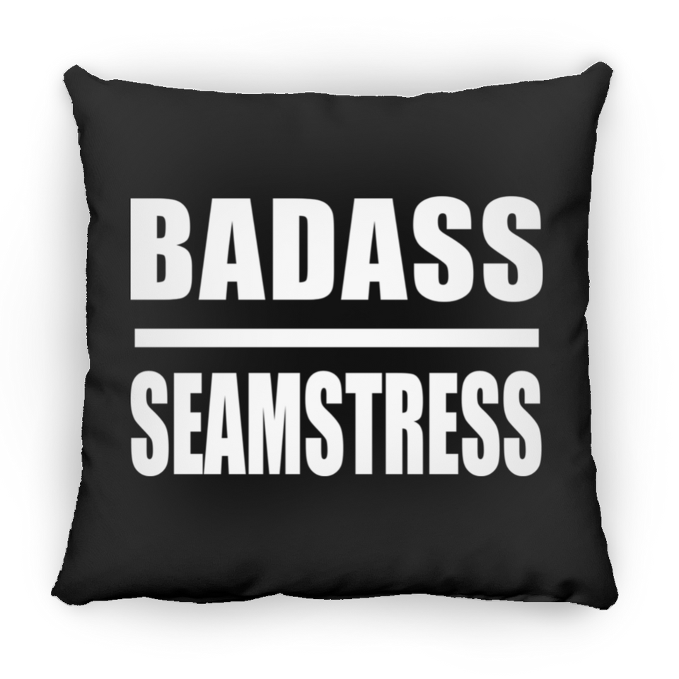 Badass Seamstress - Throw Pillow Black