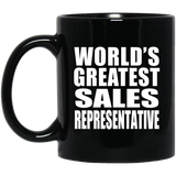 World's Greatest Sales Representative - 11 Oz Coffee Mug Black