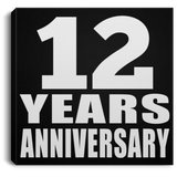 12th Anniversary 12 Years Anniversary - Canvas Square