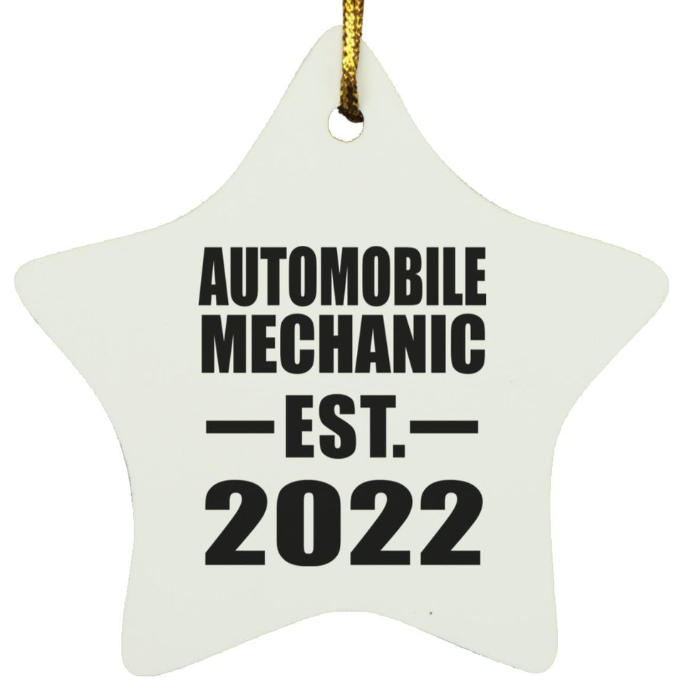 Automobile Mechanic Established EST. 2022 - Star Ornament