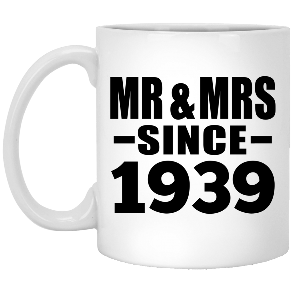 85th Anniversary Mr & Mrs Since 1939 - 11 Oz Coffee Mug