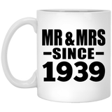 85th Anniversary Mr & Mrs Since 1939 - 11 Oz Coffee Mug
