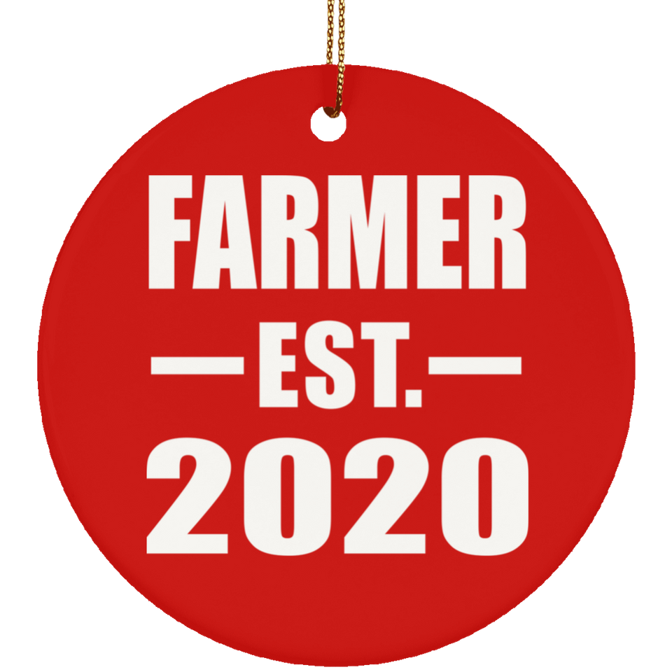 Farmer Established EST. 2020 - Circle Ornament