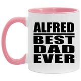 Alfred Best Dad Ever - 11oz Accent Mug Pink