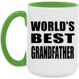 World's Best Grandfather - 15oz Accent Mug Green