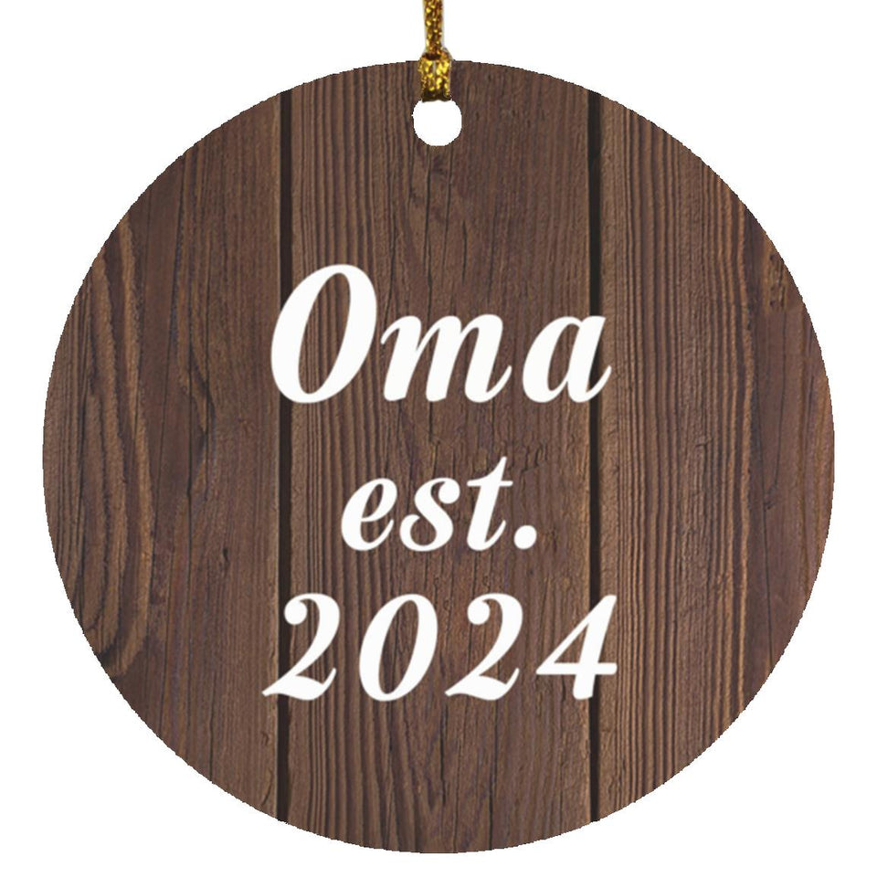 Oma Established EST. 2024 - Circle Ornament D