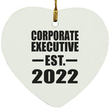 Corporate Executive Established EST. 2022 - Heart Ornament