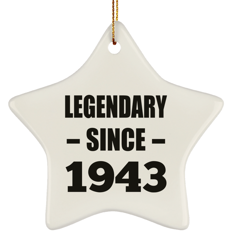 81st Birthday Legendary Since 1943 - Star Ornament
