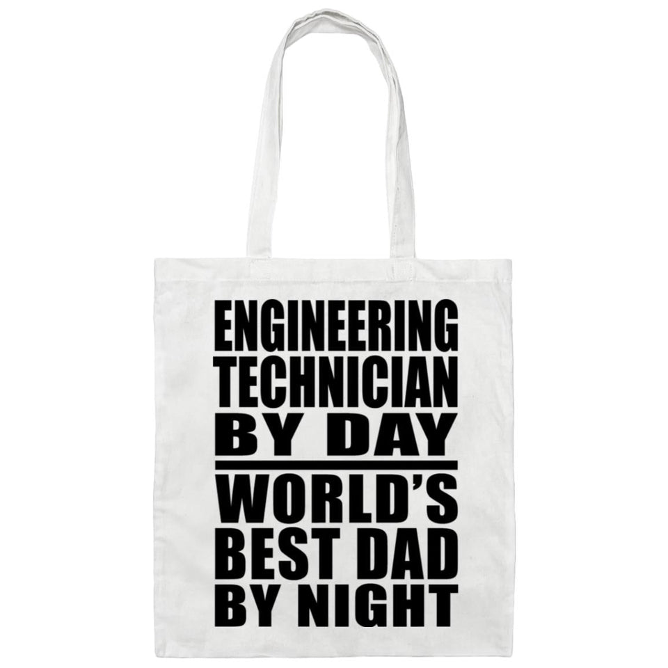 Engineering Technician By Day World's Best Dad By Night - Tote Bag White