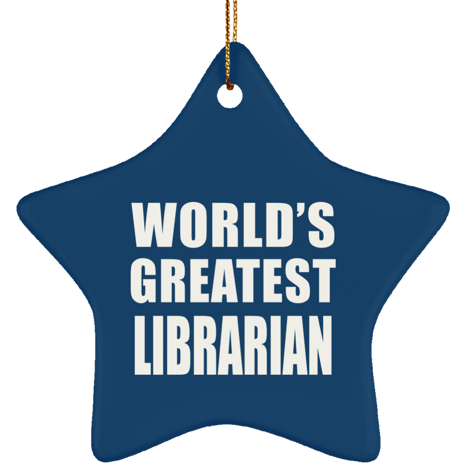 World's Greatest Librarian - Star Ornament