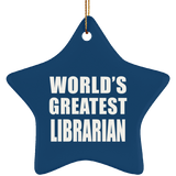 World's Greatest Librarian - Star Ornament