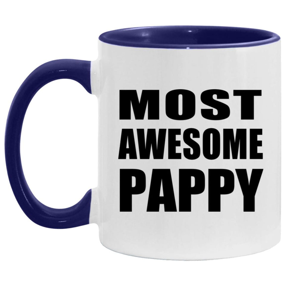Most Awesome Pappy - 11oz Accent Mug Purple
