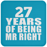 27th Anniversary 27 Years Of Being Mr Right - Drink Coaster