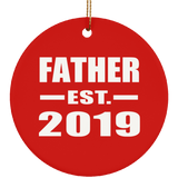 Father Established EST. 2019 - Circle Ornament
