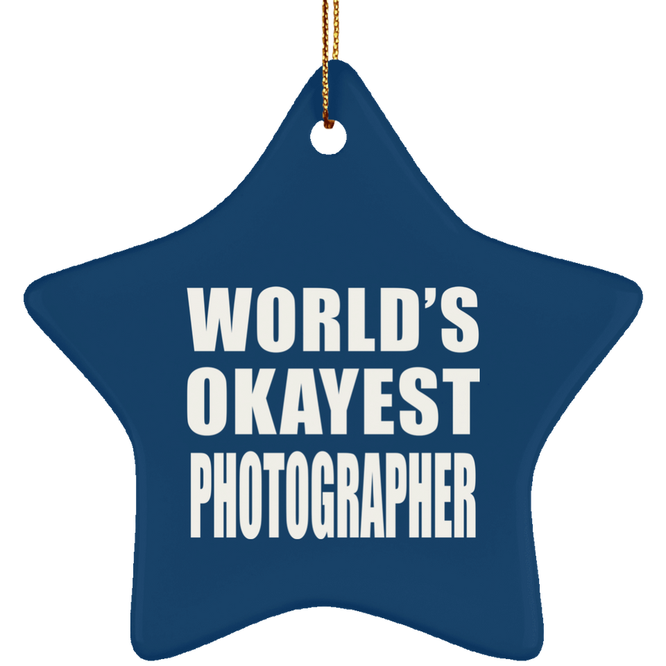 World's Okayest Photographer - Star Ornament