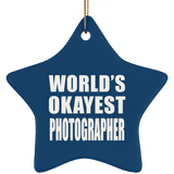 World's Okayest Photographer - Star Ornament