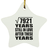 89th Anniversary Square Root of 7921 Years Still In Love - Star Ornament