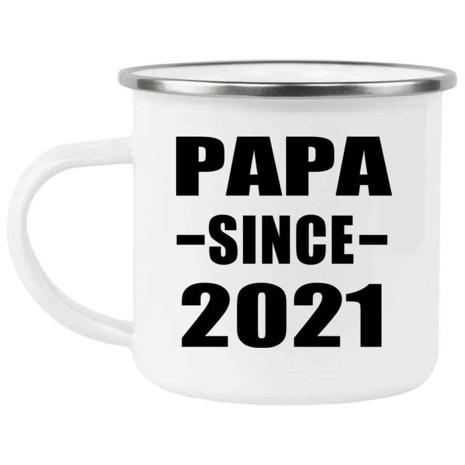 Papa Since 2021 - 12oz Camping Mug