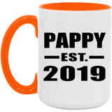 Pappy Established EST. 2019 - 15oz Accent Mug Orange