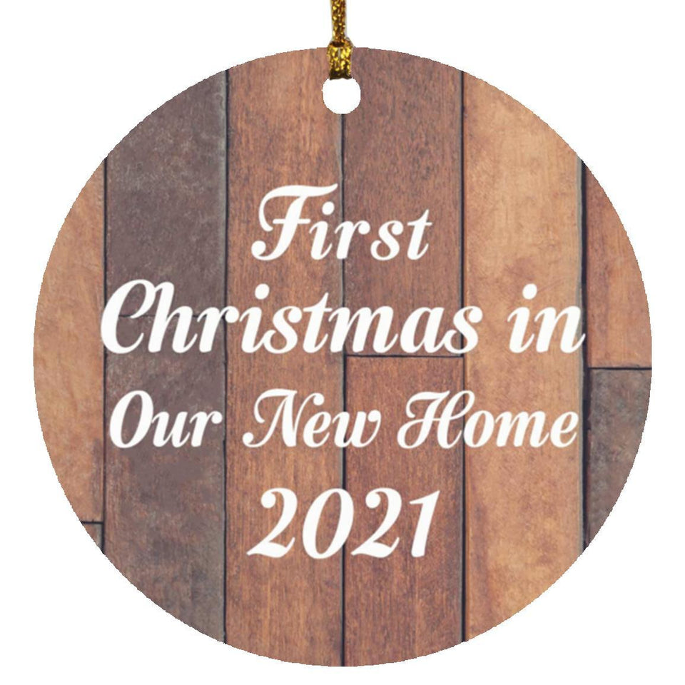 First Christmas In Our New Home 2021 - Circle Ornament E