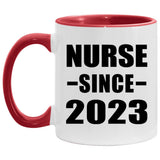Nurse Since 2023 - 11oz Accent Mug Red