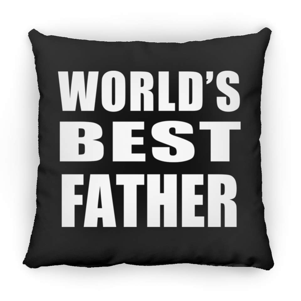World's Best Father - Throw Pillow Black