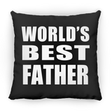 World's Best Father - Throw Pillow Black