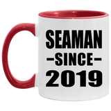 Seaman Since 2019 - 11oz Accent Mug Red