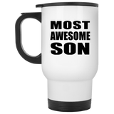 Most Awesome Son - White Travel Mug