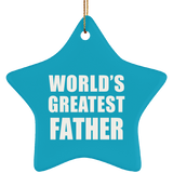 World's Greatest Father - Star Ornament